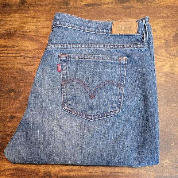 Vtg Levi's Jeans Size 14 Bootcut 515 High Rise Medium Light Wash Y2K Western - Picture 3 of 10